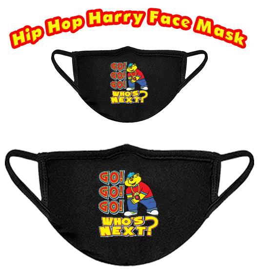 Hip Hop Harry black face mask.