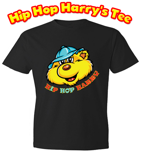 Hip Hop Harry Harry Face black t-shirt.