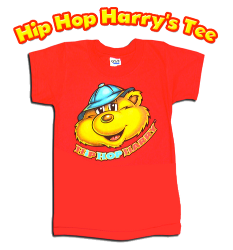 Hip Hop Harry Harry Face red t-shirt.