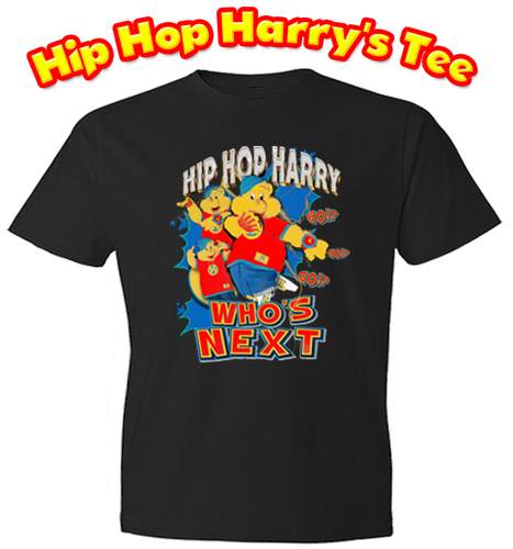Hip Hop Harry limited edition Who's Next black t-shirt.